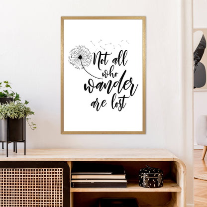 Not All Who Wander  Art Print by Pixy Paper A1 Print Only