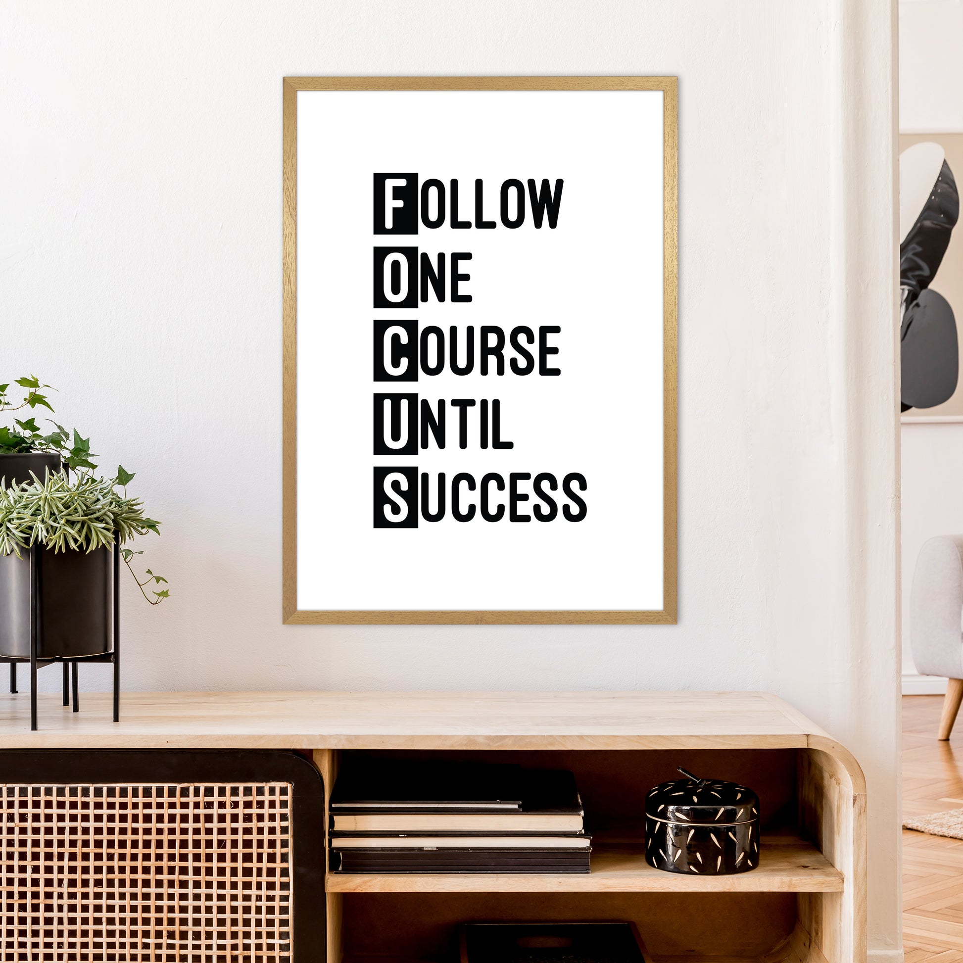 Focus Black  Art Print by Pixy Paper A1 Print Only