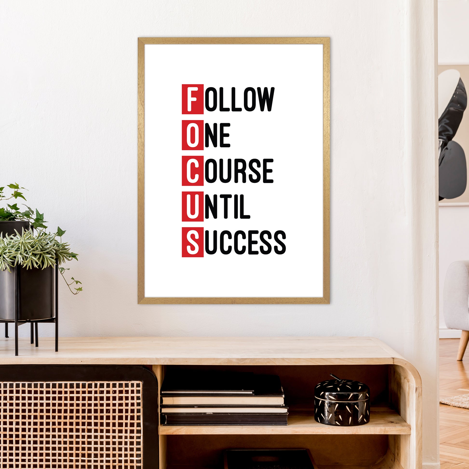 Focus Red  Art Print by Pixy Paper A1 Print Only