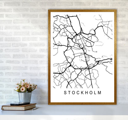 Stockholm Map Art Print by Pixy Paper A1 Print Only