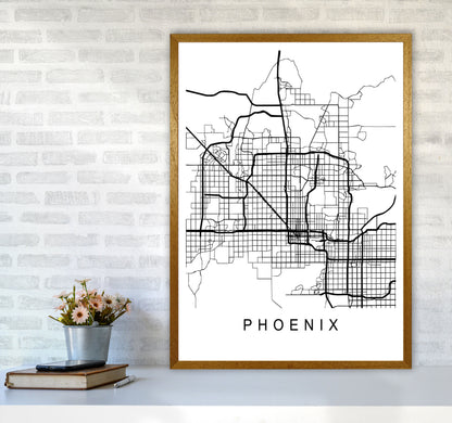 Phoenix Map Art Print by Pixy Paper A1 Print Only