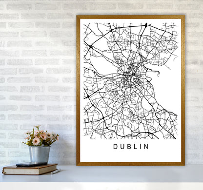 Dublin Map Art Print by Pixy Paper A1 Print Only