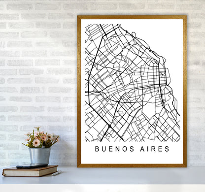 Buenos Aires Map Art Print by Pixy Paper A1 Print Only