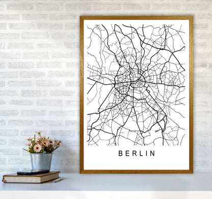 Berlin Map Art Print by Pixy Paper A1 Print Only