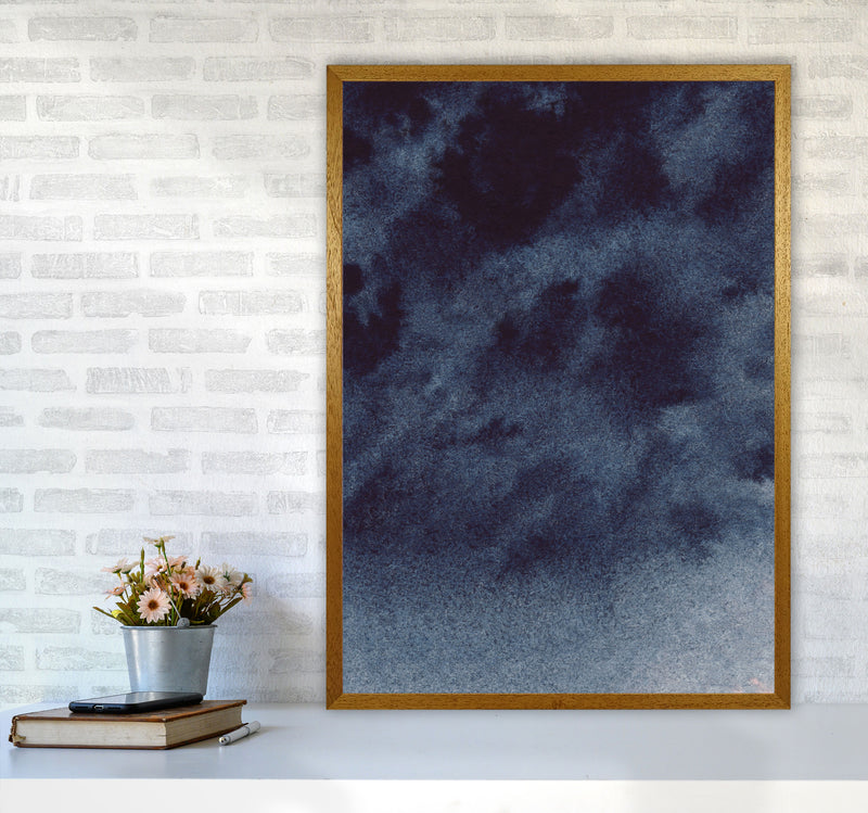 Sand Navy Watercolour Art Print by Pixy Paper A1 Print Only
