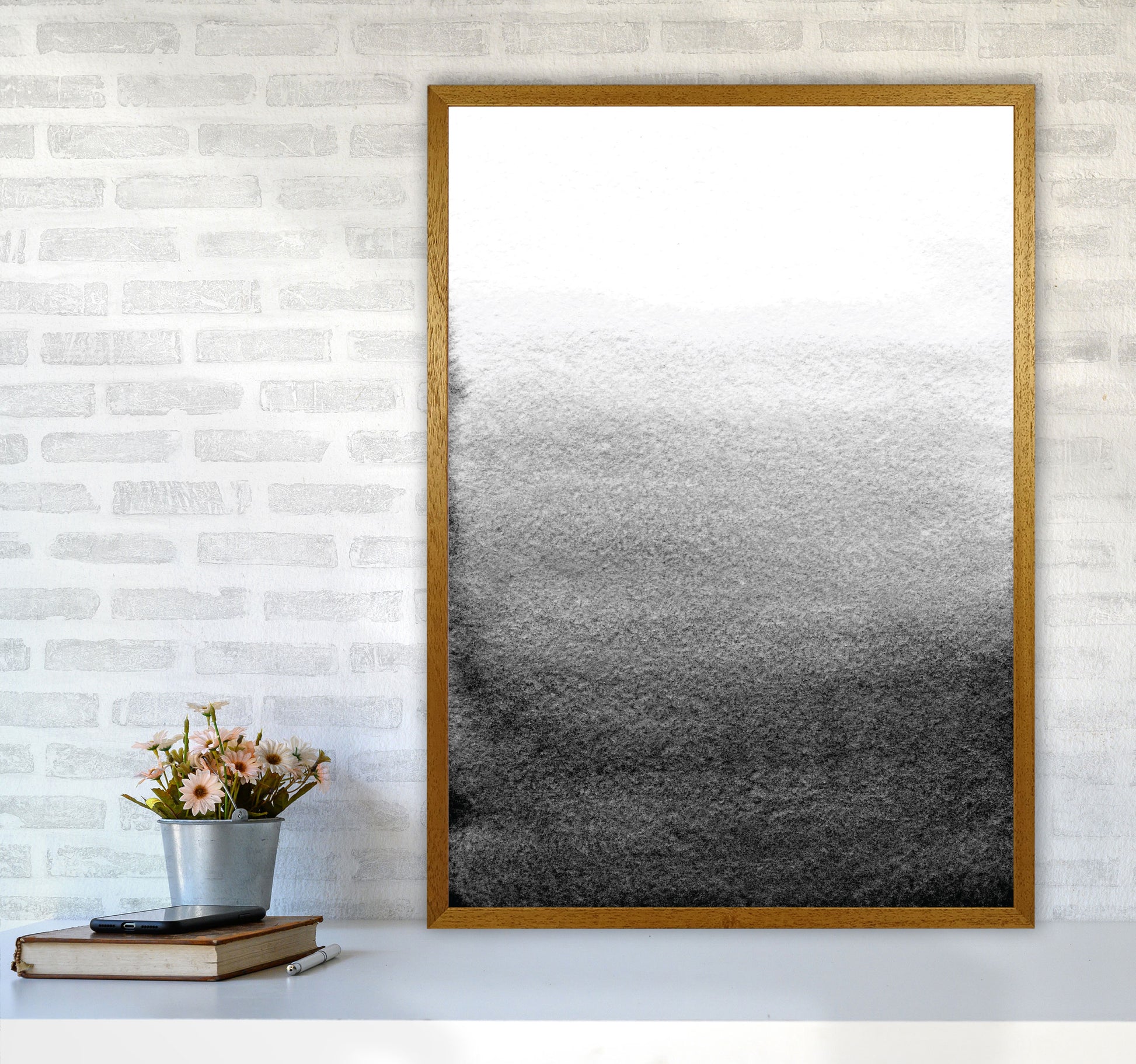 Majestic Monochrome Watercolour 13 Art Print by Pixy Paper A1 Print Only