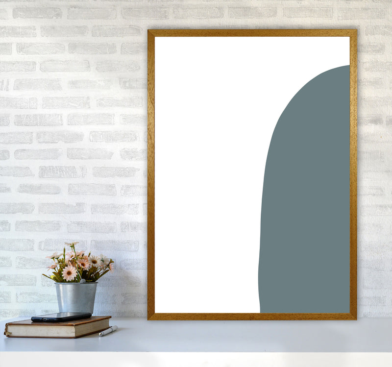 Inspired Teal Half Stone Right Art Print by Pixy Paper A1 Print Only