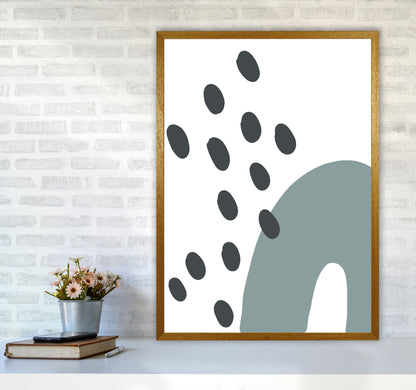 Inspired Teal Rainbow with Polka Art Print by Pixy Paper A1 Print Only