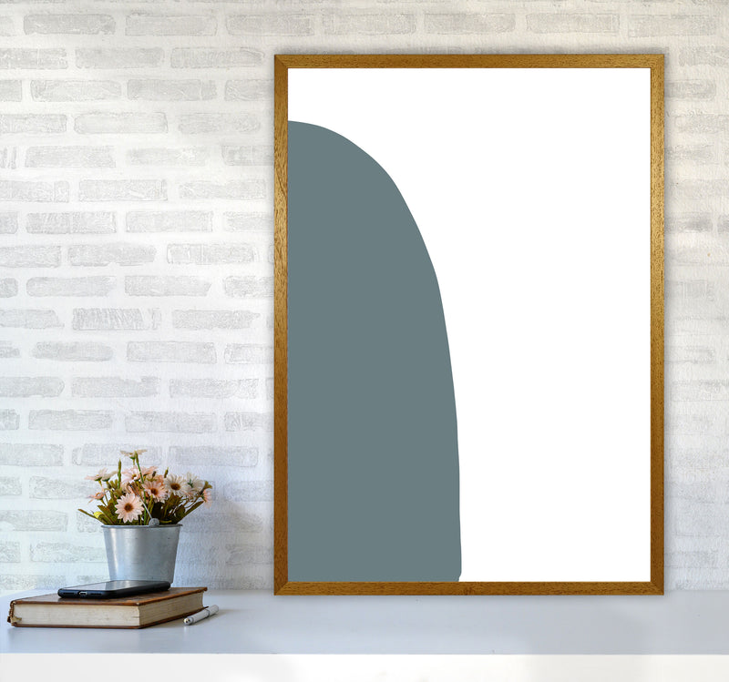 Inspired Teal Half Stone Left Art Print by Pixy Paper A1 Print Only