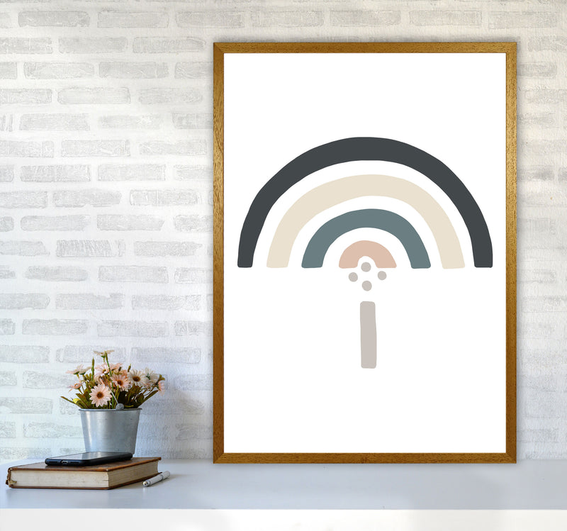 Inspired Natural Rainbow White Art Print by Pixy Paper A1 Print Only