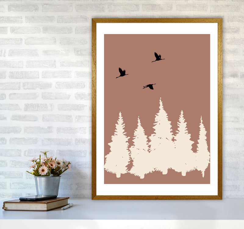 Autumn Rowan abstract Art Print by Pixy Paper A1 Print Only