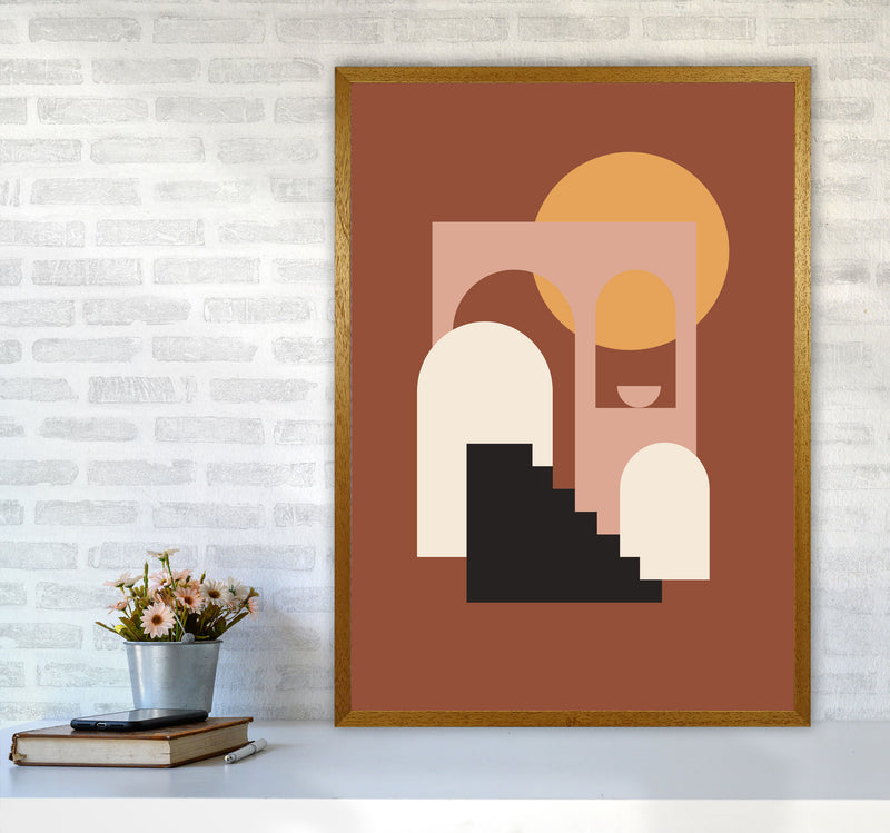 Autumn Sienna abstract Art Print by Pixy Paper A1 Print Only
