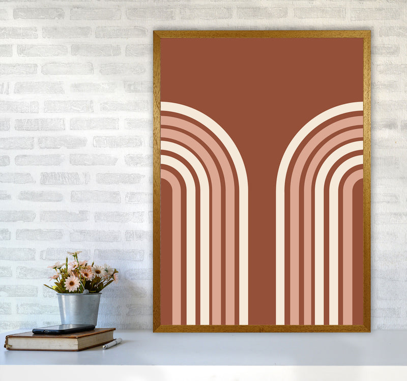 Autumn Double Rainbow abstract Art Print by Pixy Paper A1 Print Only