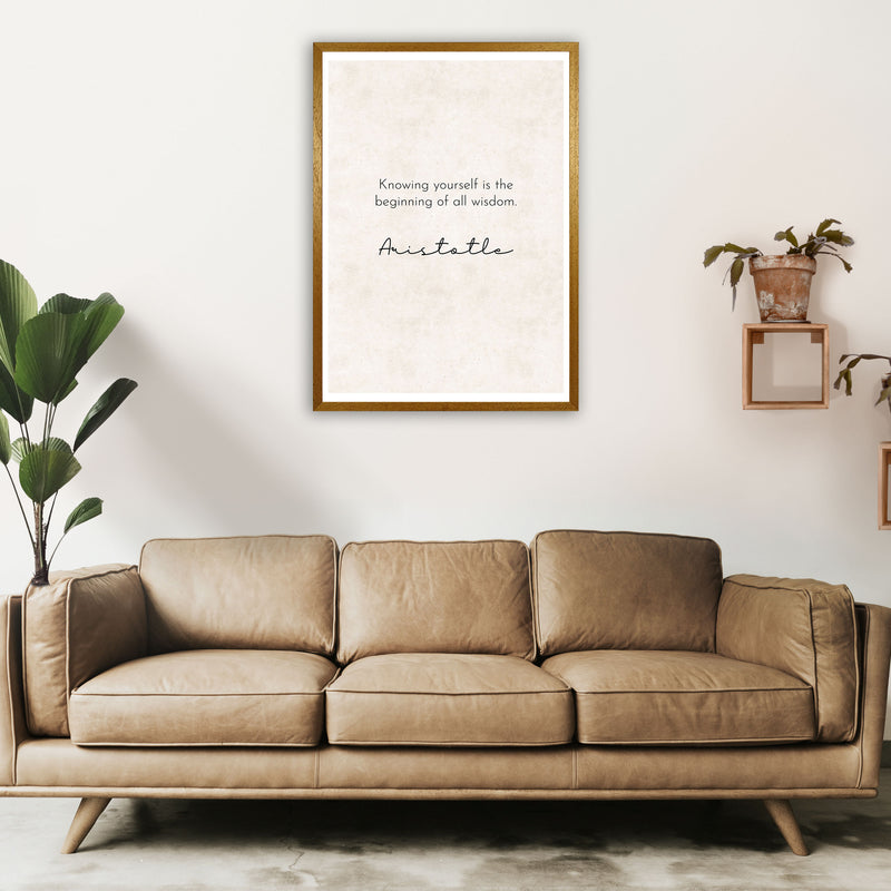 Knowing Yourself - Aristotle Art Print by Pixy Paper A1 Print Only