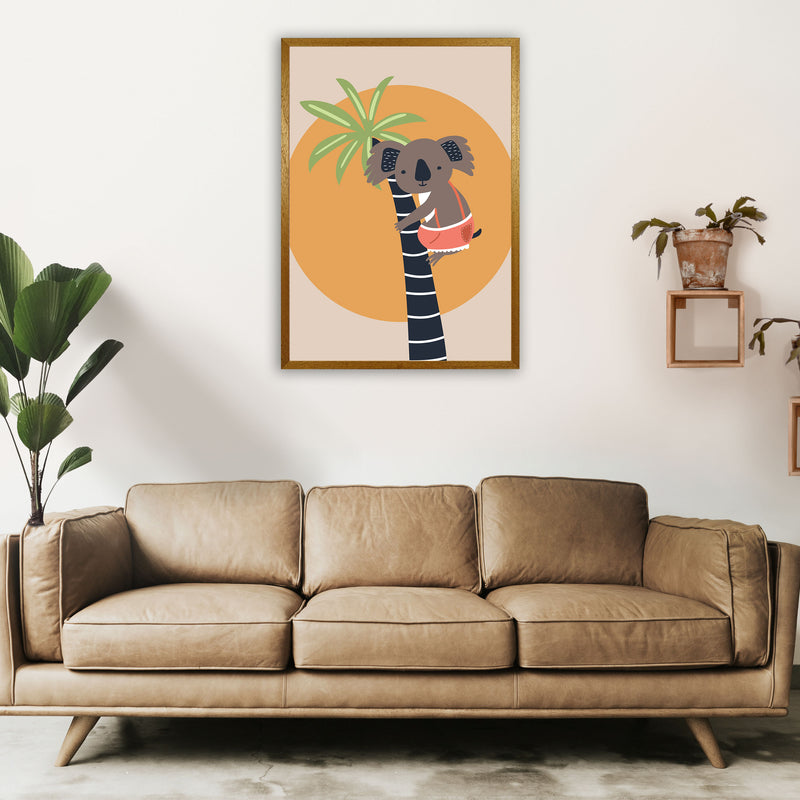 Koala in tree Neutral kids Art Print by Pixy Paper A1 Print Only