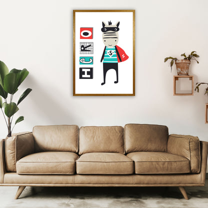 Hero zebra animal Art Print by Pixy Paper A1 Print Only