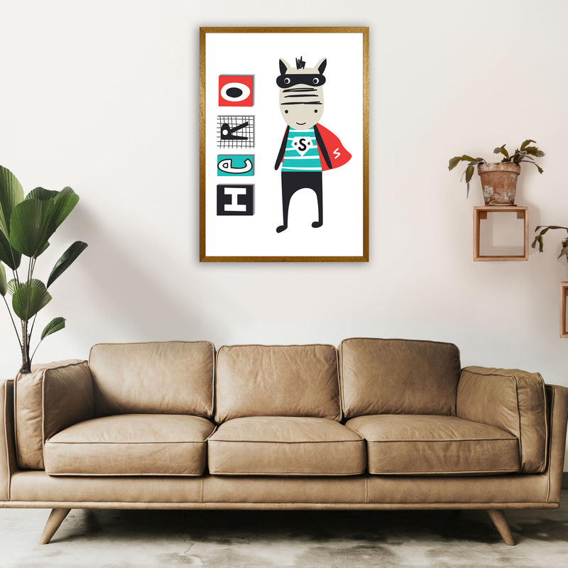 Hero zebra animal Art Print by Pixy Paper A1 Print Only