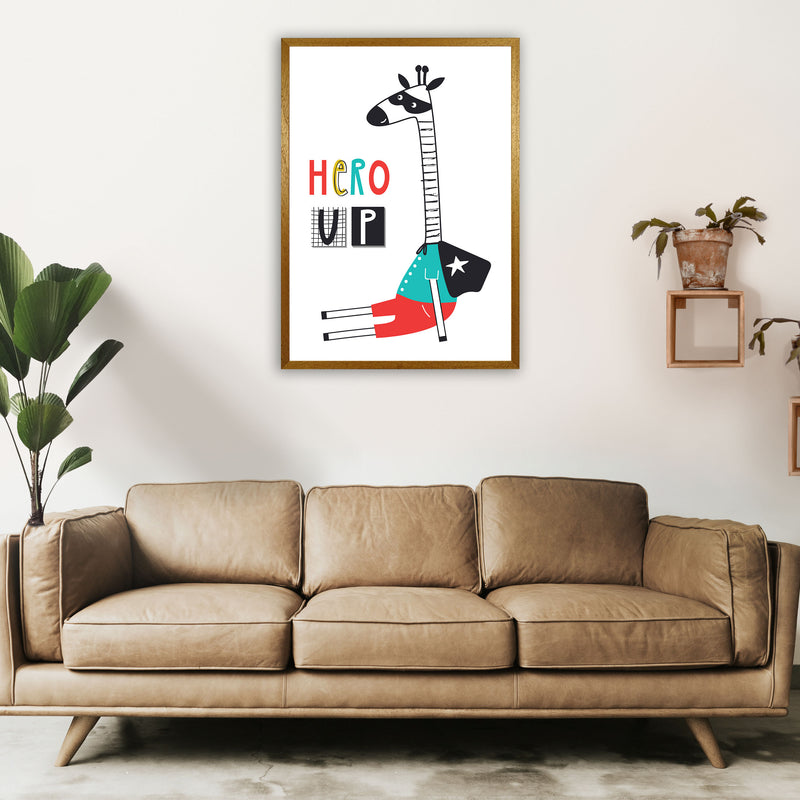 Hero up giraffe Art Print by Pixy Paper A1 Print Only