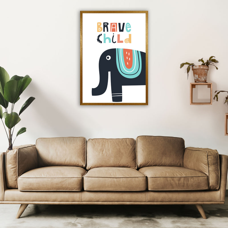 Brave child elephant Art Print by Pixy Paper A1 Print Only