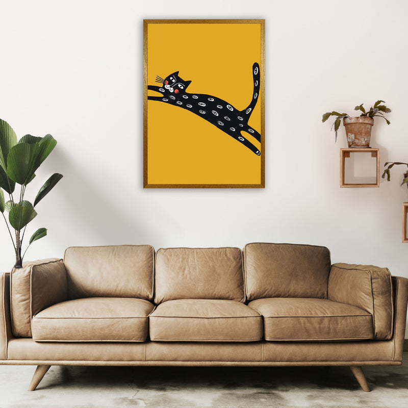 Mustard Cat Art Print by Pixy Paper A1 Print Only