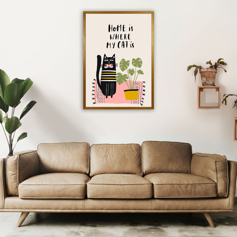 Home Is Where My Cat Is Art Print by Pixy Paper A1 Print Only