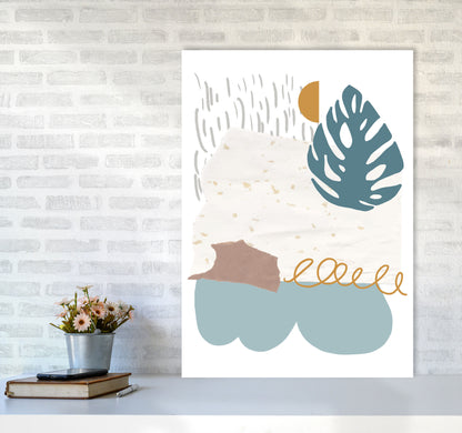 Reef Shapes Abstract 1 Modern Print A1 Black Frame