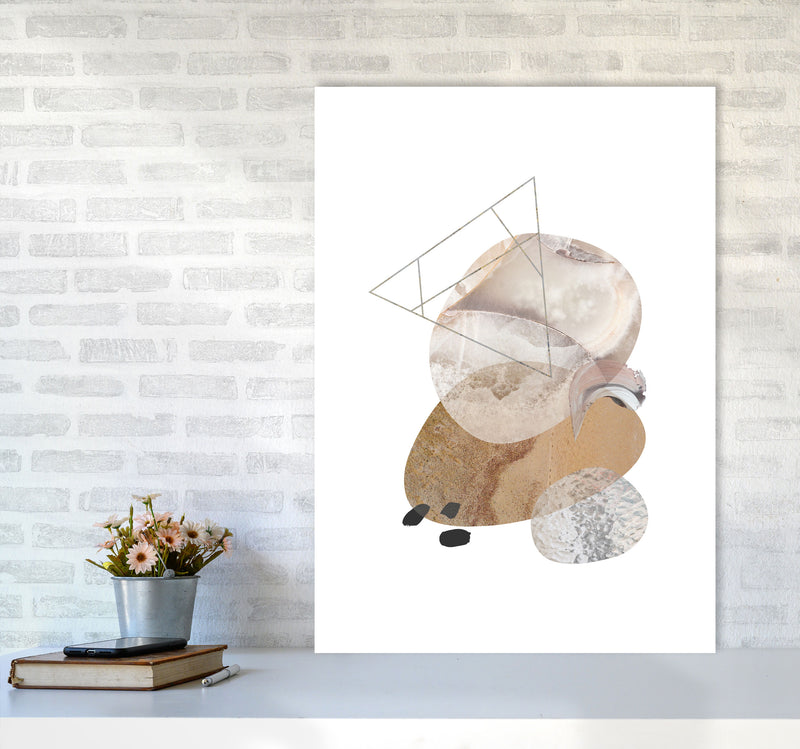 Abstract Geometric Pebble Modern Print A1 Black Frame