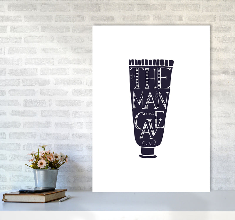 The Man Cave 1 Modern Print, Framed Bathroom Wall Art A1 Black Frame