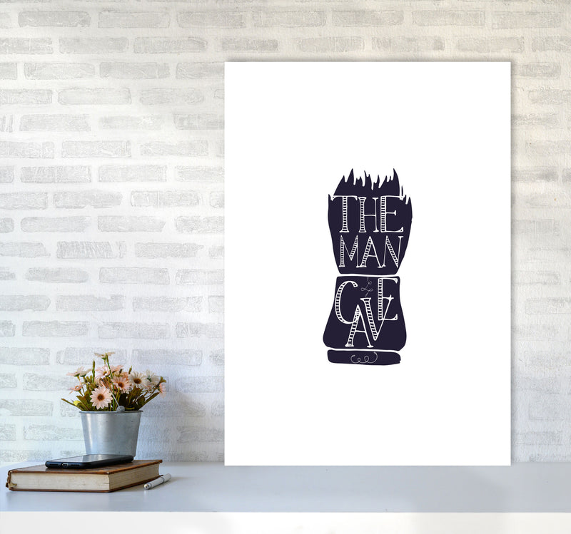 The Man Cave 2 Modern Print, Framed Bathroom Wall Art A1 Black Frame
