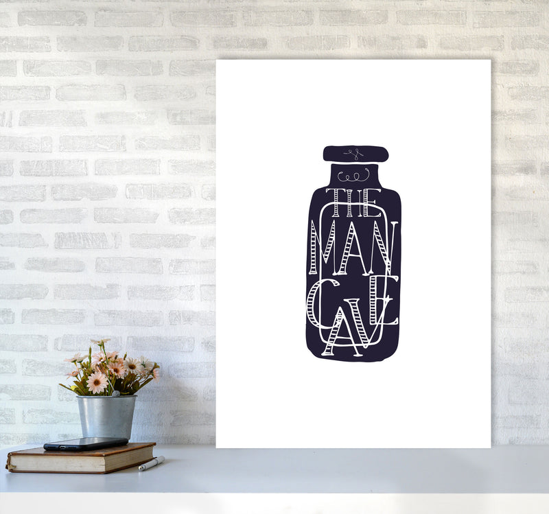 The Man Cave 3 Modern Print, Framed Bathroom Wall Art A1 Black Frame