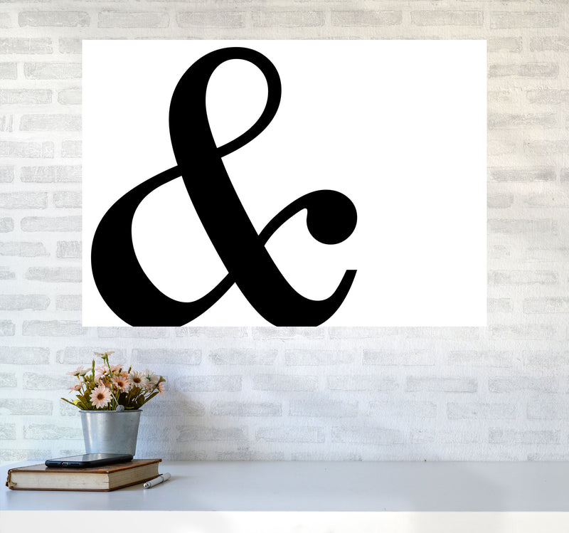 Ampersand Landscape Framed Typography Wall Art Print A1 Black Frame