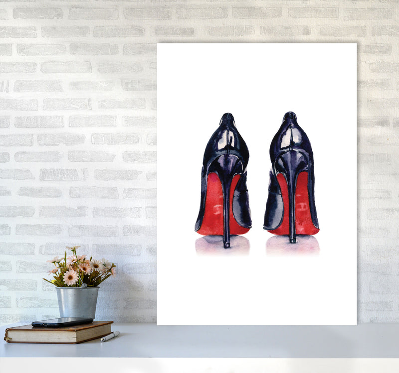 Black High Heels Modern Print A1 Black Frame