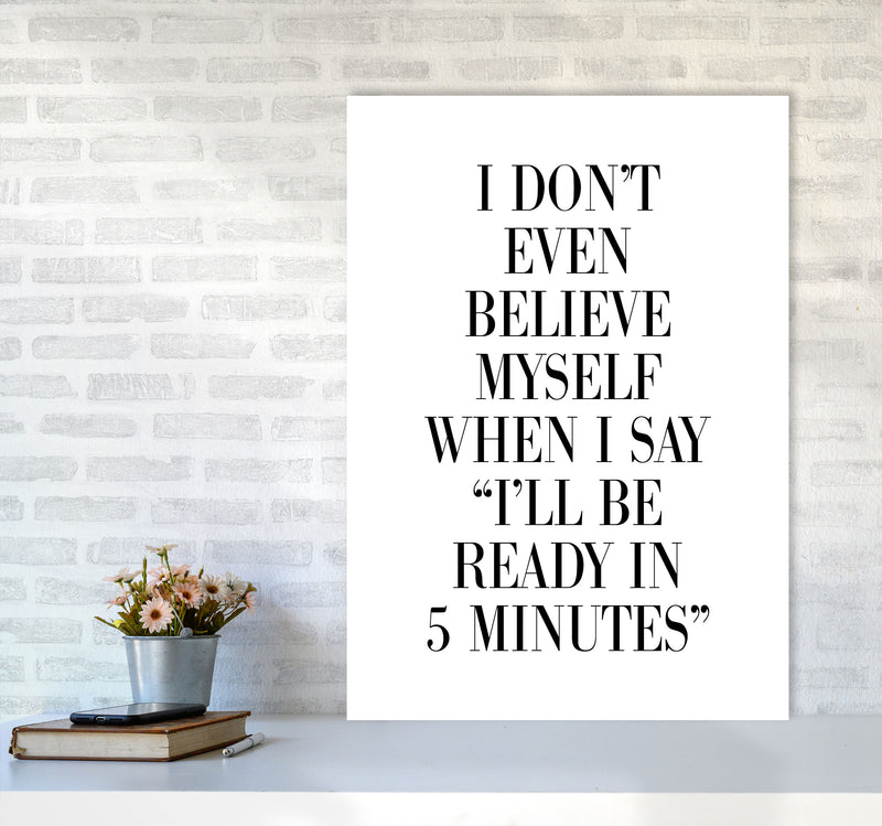 Ready In 5 Minutes Modern Print A1 Black Frame