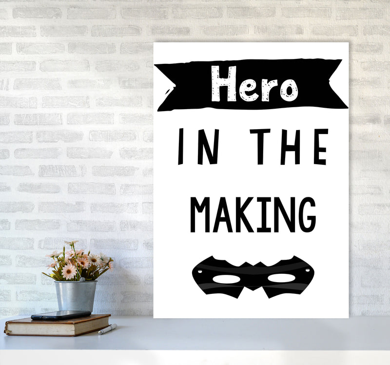 Hero In The Making Framed Nursey Wall Art Print A1 Black Frame