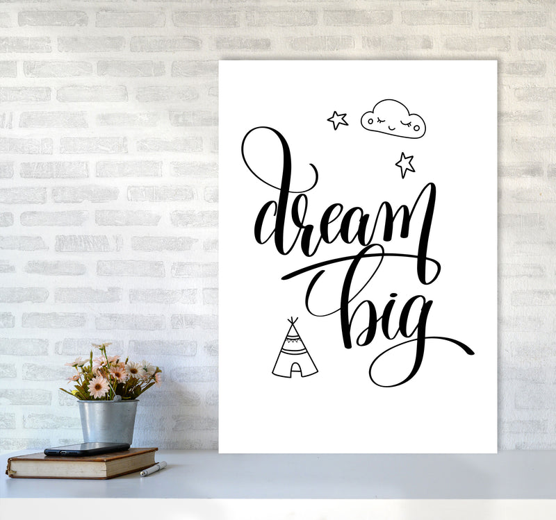 Dream Big Black Framed Nursey Wall Art Print A1 Black Frame
