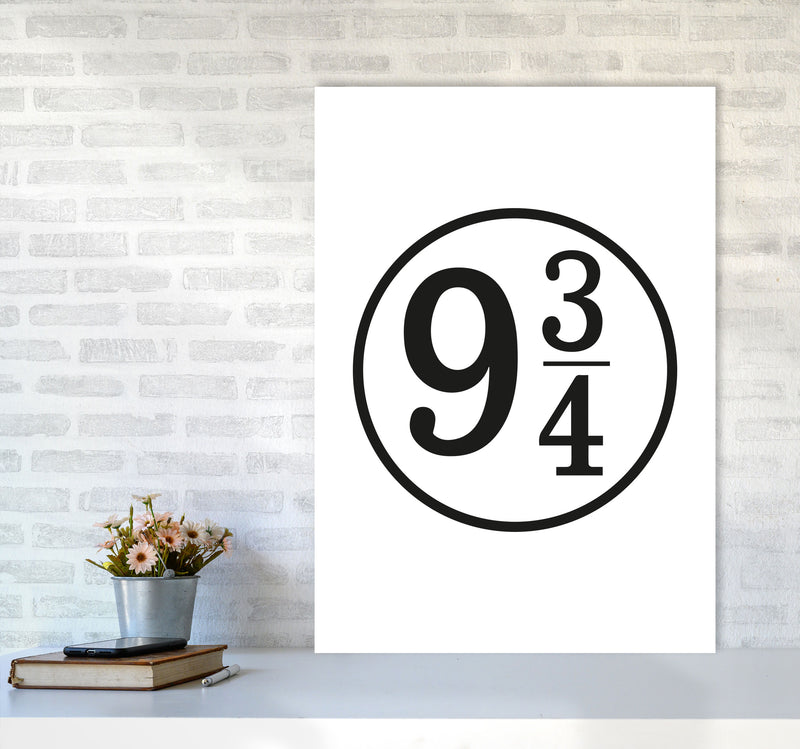Platform 9 And 3/4 Framed Typography Wall Art Print A1 Black Frame