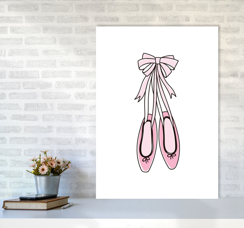 Ballerina Shoes Framed Nursey Wall Art Print A1 Black Frame