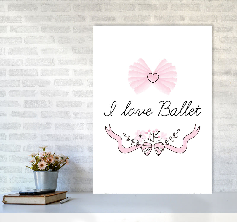 I Love Ballet Framed Nursey Wall Art Print A1 Black Frame