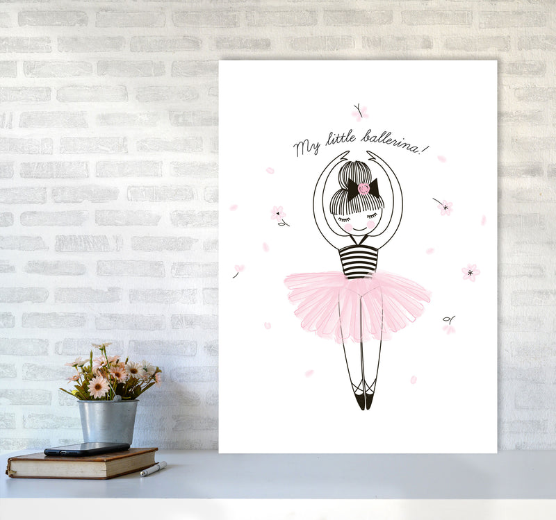 My Little Ballerina Framed Nursey Wall Art Print A1 Black Frame