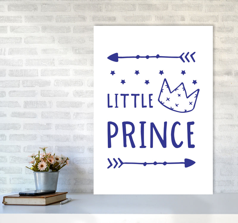 Little Prince Navy Framed Nursey Wall Art Print A1 Black Frame
