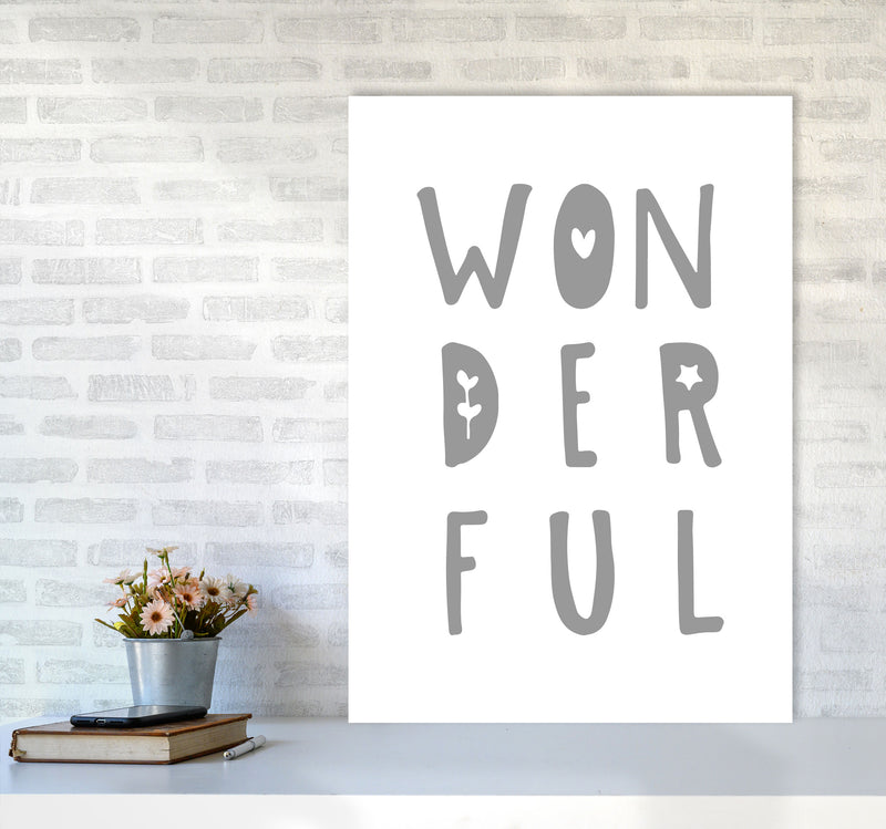 Wonderful Grey Framed Nursey Wall Art Print A1 Black Frame