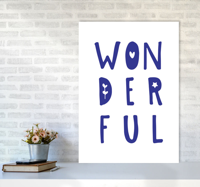 Wonderful Navy Framed Nursey Wall Art Print A1 Black Frame
