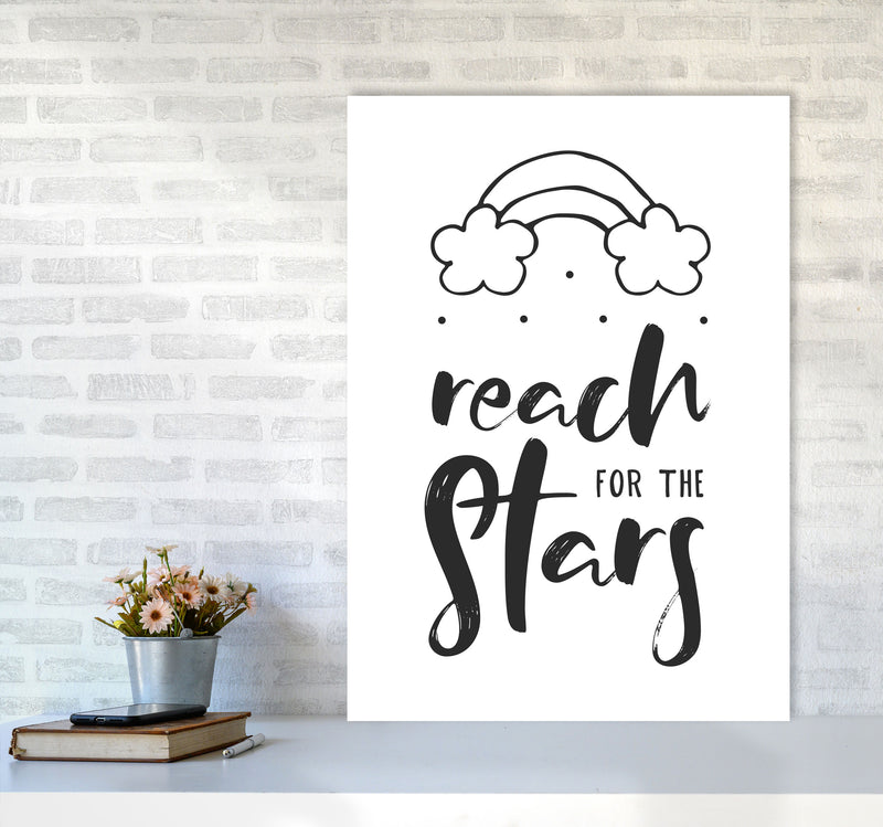 Reach For The Stars Black Modern Print A1 Black Frame