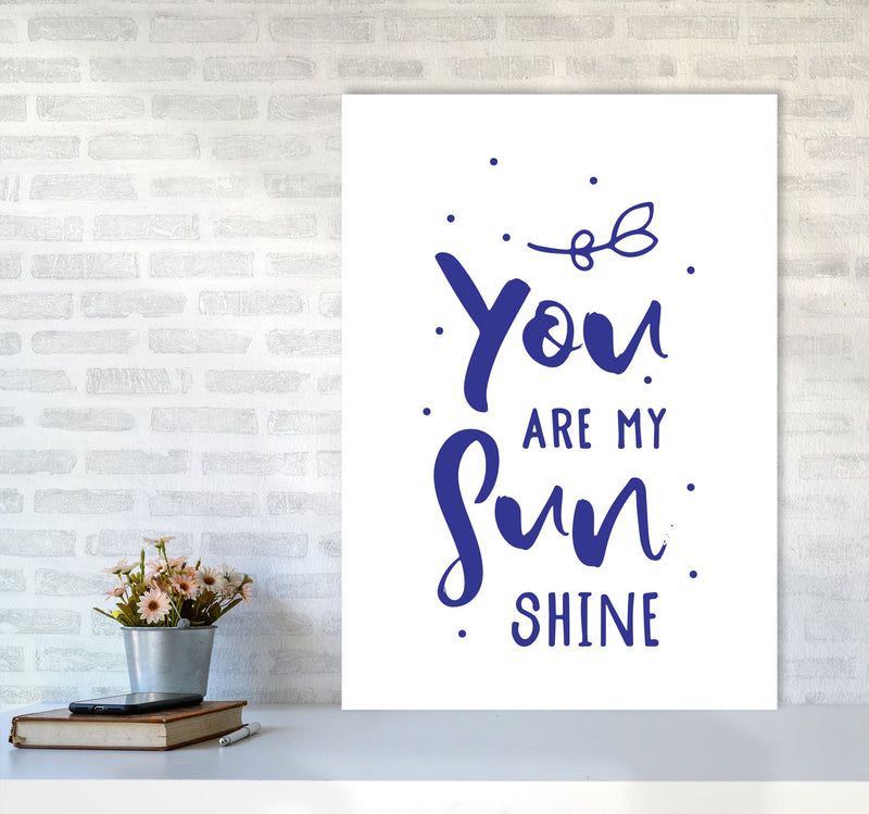 You Are My Sunshine Navy Modern Print A1 Black Frame