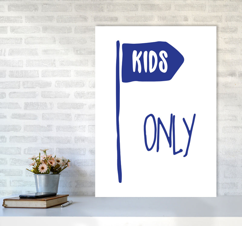 Kids Only Navy Framed Nursey Wall Art Print A1 Black Frame