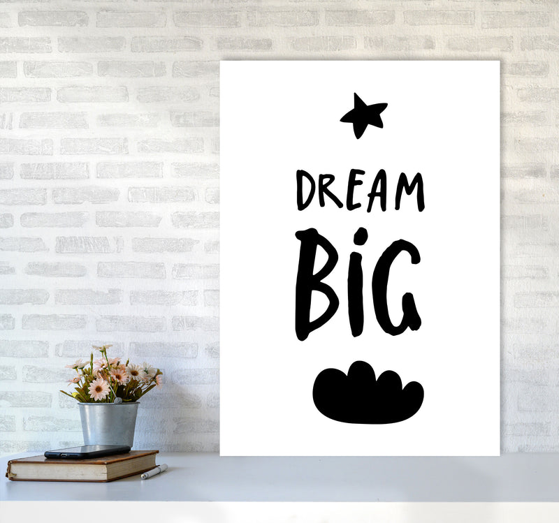 Dream Big Black Framed Typography Wall Art Print A1 Black Frame