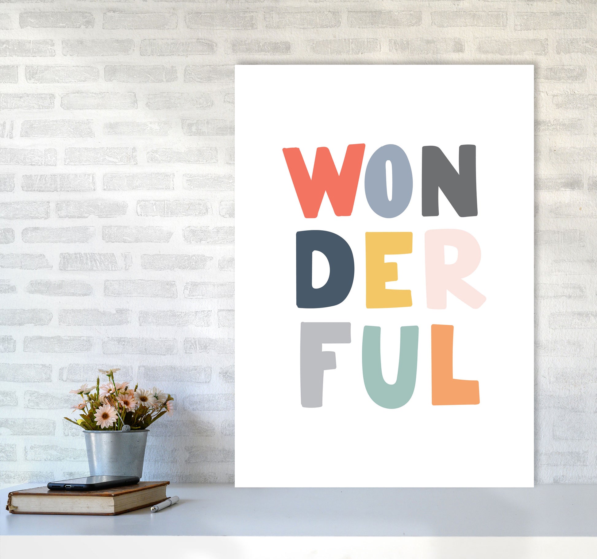 Wonderful Colour Framed Nursey Wall Art Print A1 Black Frame