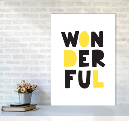 Wonderful Black And Yellow Framed Nursey Wall Art Print A1 Black Frame
