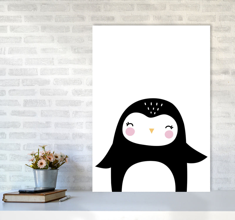 Penguin Modern Print Animal Art Print A1 Black Frame