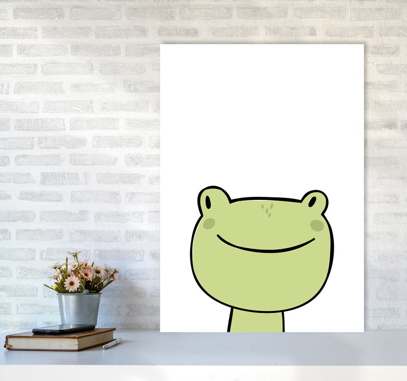 Scandi Frog Framed Nursey Wall Art Print A1 Black Frame